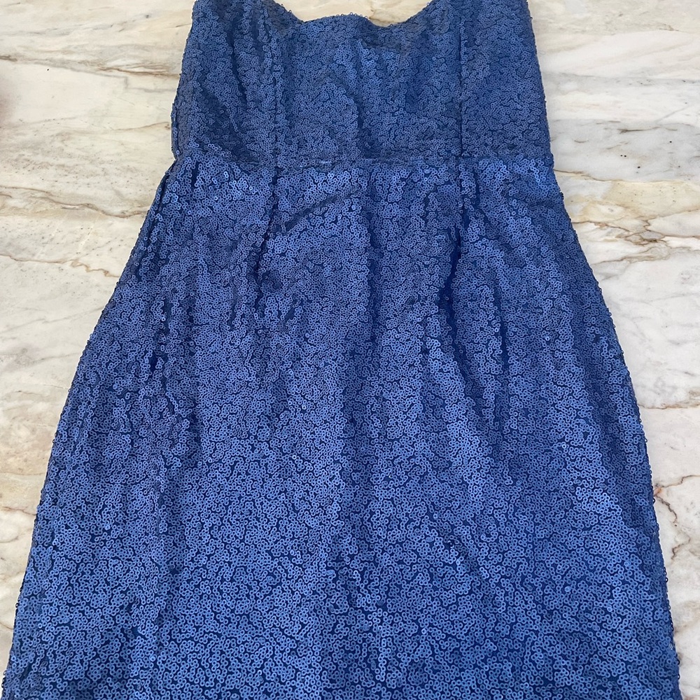 Elegant Blue Lace Dress